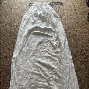 Delbes Womens Cotton Gauze High Neck Dress Line Art Made In Ibiza